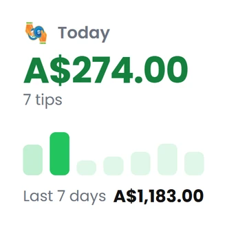 Small earnings widget